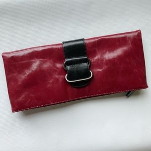 Red and black clutch